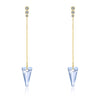Sterling Silver Triangular Cut Swarovski Elements Earrings - Turquoise