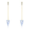 Sterling Silver Triangular Cut Austrian Elements Earrings - Turquoise