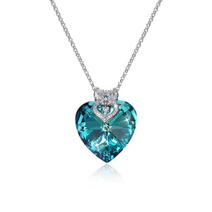 5.55 CT Heart Diamond Cut Galore Sterling Silver Swarovski Crystal Necklace, Necklaces, Golden NYC Jewelry, Golden NYC Jewelry  jewelryjewelry deals, swarovski crystal jewelry, groupon jewelry,, jewelry for mom,