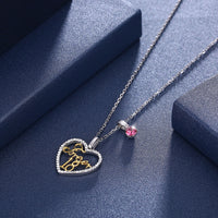 Sterling Silver Forever 18 Swarovski Crystal Necklace