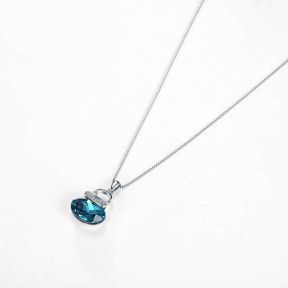 Blue Drop Necklace in Sterling Silver with Swarovski Crystals, Necklaces, Golden NYC Jewelry, Golden NYC Jewelry jewelryjewelry deals, swarovski crystal jewelry, groupon jewelry,, jewelry for mom, 