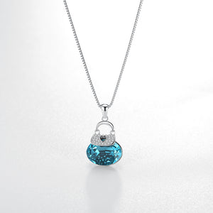Blue Drop Necklace in Sterling Silver with Swarovski Crystals, Necklaces, Golden NYC Jewelry, Golden NYC Jewelry  jewelryjewelry deals, swarovski crystal jewelry, groupon jewelry,, jewelry for mom, 