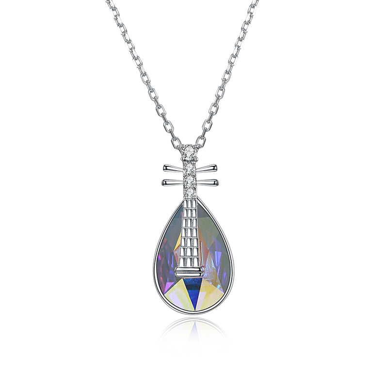 5.00 CT Aurora Borealis Stone Sterling Silver Swarovski Crystal Teardrop Necklace, Necklaces, Golden NYC Jewelry, Golden NYC Jewelry jewelryjewelry deals, swarovski crystal jewelry, groupon jewelry,, jewelry for mom,