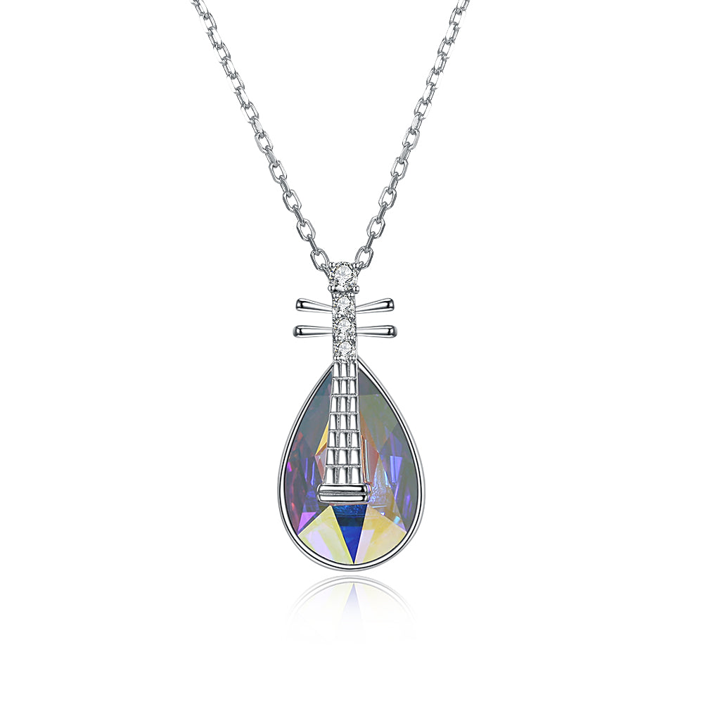 5.00 CT Aurora Borealis Stone Sterling Silver Swarovski Crystal Teardrop Necklace, Necklaces, Golden NYC Jewelry, Golden NYC Jewelry  jewelryjewelry deals, swarovski crystal jewelry, groupon jewelry,, jewelry for mom,