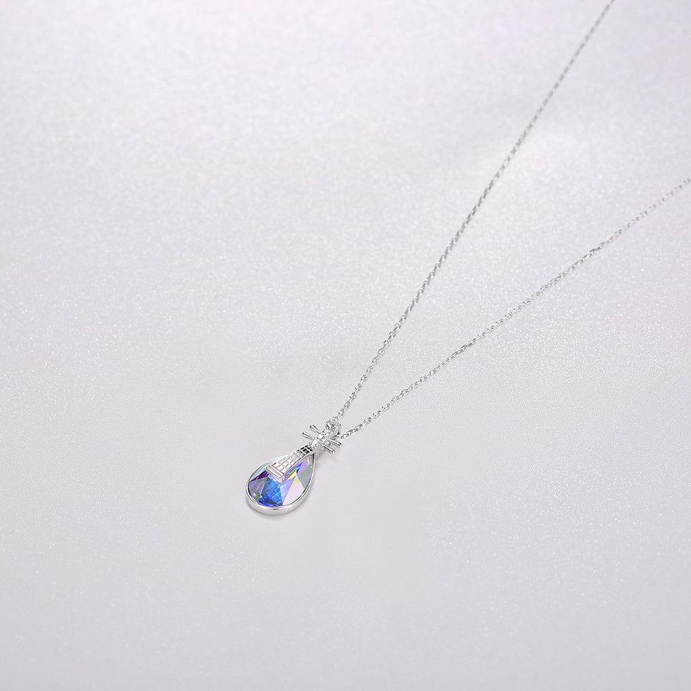 5.00 CT Aurora Borealis Stone Sterling Silver Swarovski Crystal Teardrop Necklace, Necklaces, Golden NYC Jewelry, Golden NYC Jewelry  jewelryjewelry deals, swarovski crystal jewelry, groupon jewelry,, jewelry for mom,