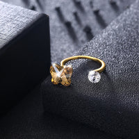 Citrine Butterfly Shaped Adjustable Ring, , Golden NYC Jewelry, Golden NYC Jewelry jewelryjewelry deals, swarovski crystal jewelry, groupon jewelry,, jewelry for mom, 