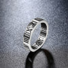 White Swarovski Elements Roman Numeral Band Ring in Gold Plating - 3 Colors Available