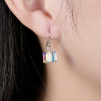 Aurora Borealis Magnificent Cube With Swarovski Crystals - 3 Piece Set with Luxe Box