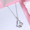 Swarovski Crystal 18K White Gold over Sterling Silver Classic HeartNecklace - Golden NYC Jewelry