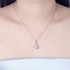 Swarovski Crystal 18K White Gold over Sterling Silver Classic HeartNecklace - Golden NYC Jewelry