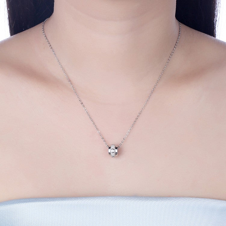 Swarovski Sterling Silver Bar Necklace - Golden NYC Jewelry