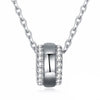 Swarovski Crystal 18K White Gold over Sterling Silver Pave Ball Necklace - Golden NYC Jewelry