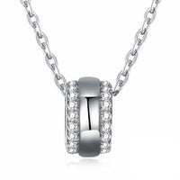 Swarovski Crystal 18K White Gold over Sterling Silver Pave Ball Necklace - Golden NYC Jewelry