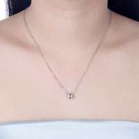 Swarovski Crystal 18K White Gold over Sterling Silver Pave Ball Necklace - Golden NYC Jewelry