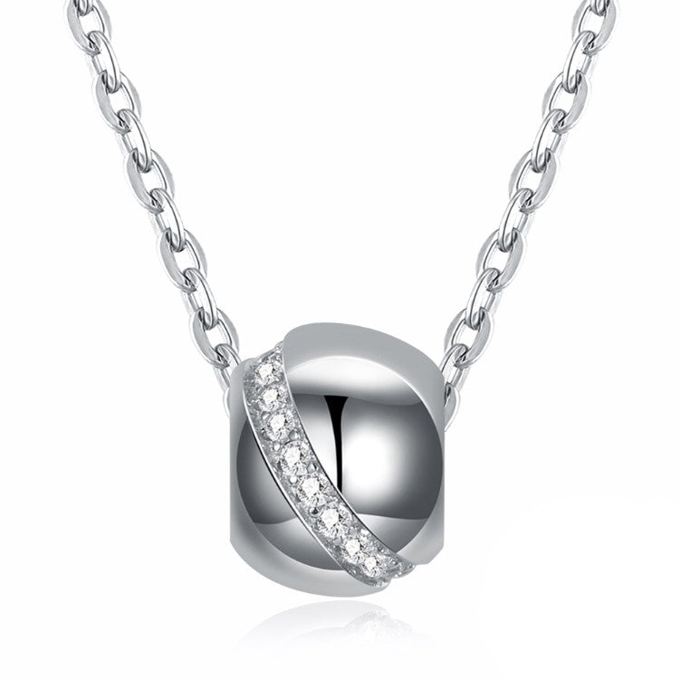 Swarovski Crystal 18K White Gold over Sterling Silver Swoop Necklace - Golden NYC Jewelry