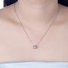 Swarovski Crystal 18K White Gold over Sterling Silver Pave Pendant Necklace - Golden NYC Jewelry