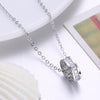 Swarovski Crystal 18K White Gold over Sterling Silver Pave Drop Necklace - Golden NYC Jewelry