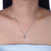 Swarovski Crystal 18K White Gold over Sterling Silver Teardrop Necklace - Golden NYC Jewelry