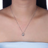 Austrian Crystal 18K White Gold over Sterling Silver Teardrop Necklace - Golden NYC Jewelry