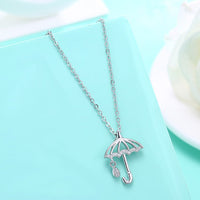 Swarovski Crystal 18K White Gold over Sterling Silver Raindrops Necklace - Golden NYC Jewelry