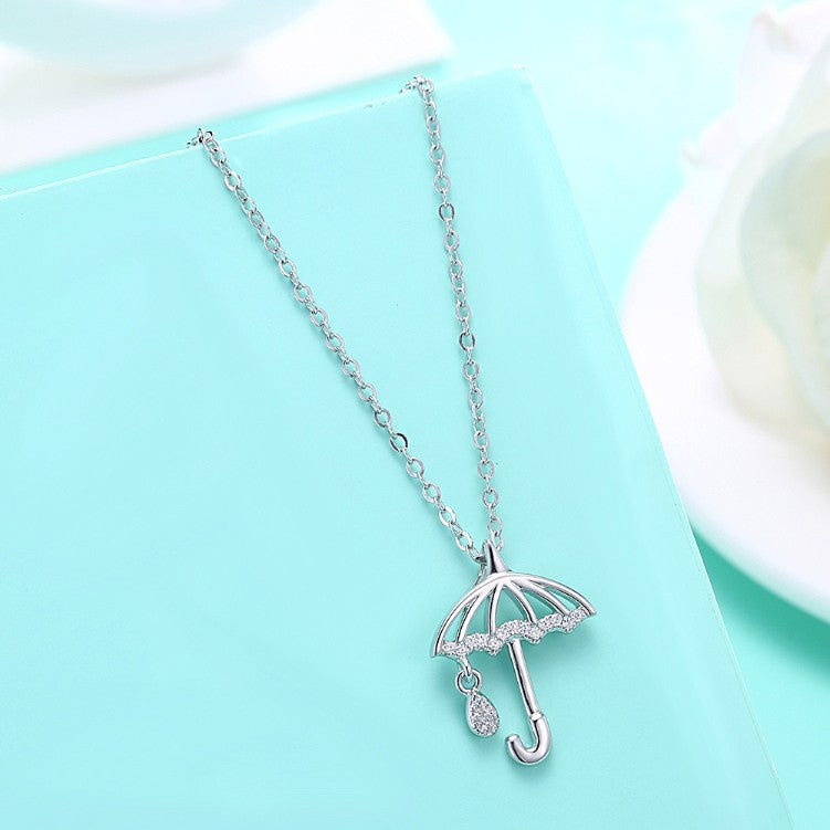 Swarovski Crystal 18K White Gold over Sterling Silver Raindrops Necklace - Golden NYC Jewelry