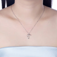 Swarovski Crystal 18K White Gold over Sterling Silver Raindrops Necklace - Golden NYC Jewelry