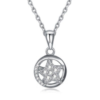 Swarovski Crystal 18K White Gold over Sterling Silver Pave Star Necklace - Golden NYC Jewelry