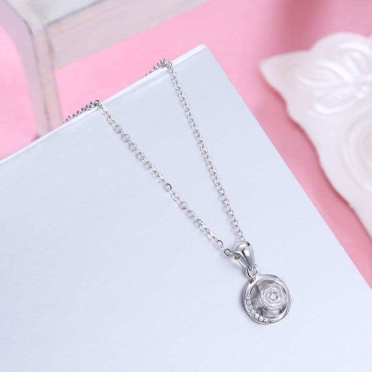 Swarovski Crystal 18K White Gold over Sterling Silver Pave Star Necklace - Golden NYC Jewelry