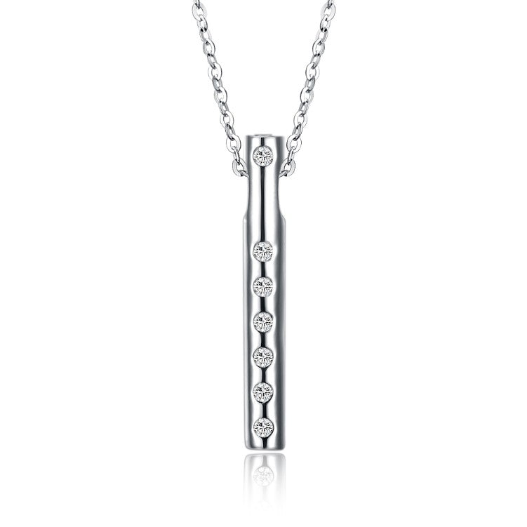 Swarovski Crystal 18K White Gold over Sterling Silver Drop Necklace - Golden NYC Jewelry