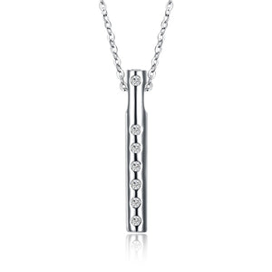 Austrian Crystal 18K White Gold over Sterling Silver Drop Necklace - Golden NYC Jewelry