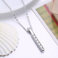 Swarovski Crystal 18K White Gold over Sterling Silver Drop Necklace - Golden NYC Jewelry