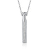 Austrian Crystal 18K White Gold over Sterling Silver Drop Top Necklace - Golden NYC Jewelry