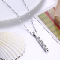 Swarovski Crystal 18K White Gold over Sterling Silver Drop Top Necklace - Golden NYC Jewelry