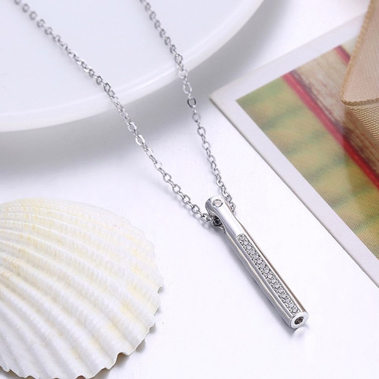 Swarovski Crystal 18K White Gold over Sterling Silver Drop Top Necklace - Golden NYC Jewelry