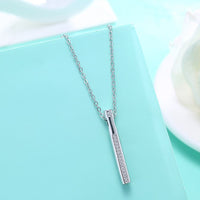 Swarovski Crystal 18K White Gold over Sterling Silver Drop Top Necklace - Golden NYC Jewelry