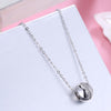 Swarovski Crystal 18K White Gold over Sterling Silver World Sphere Necklace - Golden NYC Jewelry