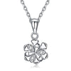 Austrian Crystal 18K White Gold over Sterling Silver Eglastic Necklace - Golden NYC Jewelry