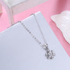 Swarovski Crystal 18K White Gold over Sterling Silver Eglastic Necklace - Golden NYC Jewelry