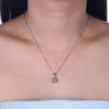 Austrian Crystal 18K White Gold over Sterling Silver Eglastic Necklace - Golden NYC Jewelry