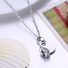 Austrian Crystal 18K White Gold over Sterling Silver Trendy Heart Necklace - Golden NYC Jewelry