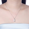 Swarovski Crystal 18K White Gold over Sterling Silver Trendy Heart Necklace - Golden NYC Jewelry