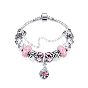 Petite Pink Petite Emblem Pandora Inspired Bracelet - Golden NYC Jewelry