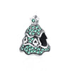 Sterling Silver Green Tree Pave CZ Christmas Tree Charm - Golden NYC Jewelry