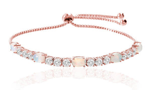 Fiery Opal Tennis Bracelet Made with Swarovski Crystals in Rose Gold, , Golden NYC Jewelry, Golden NYC Jewelry  jewelryjewelry deals, swarovski crystal jewelry, groupon jewelry,, jewelry for mom, 