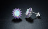 0.25 CTTW White Fire Opal and Amethyst Stud Earrings in 18K White Gold, Earring, Golden NYC Jewelry, Golden NYC Jewelry  jewelryjewelry deals, swarovski crystal jewelry, groupon jewelry,, jewelry for mom,