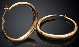 Italian-Made Gold Plated French Lock Hoop Earrings (3-Pack) - Golden NYC Jewelry www.goldennycjewelry.com fashion jewelry for women