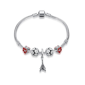 Sterling Silver Eifel Tower France Bracelet